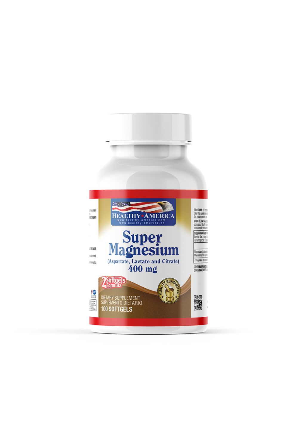 SUPER MAGNESIUM FORMULA 400 MG 100 SOFTGELS (MAGNESIUM CITRATE, ASPARTATE, AND LACTATE)
