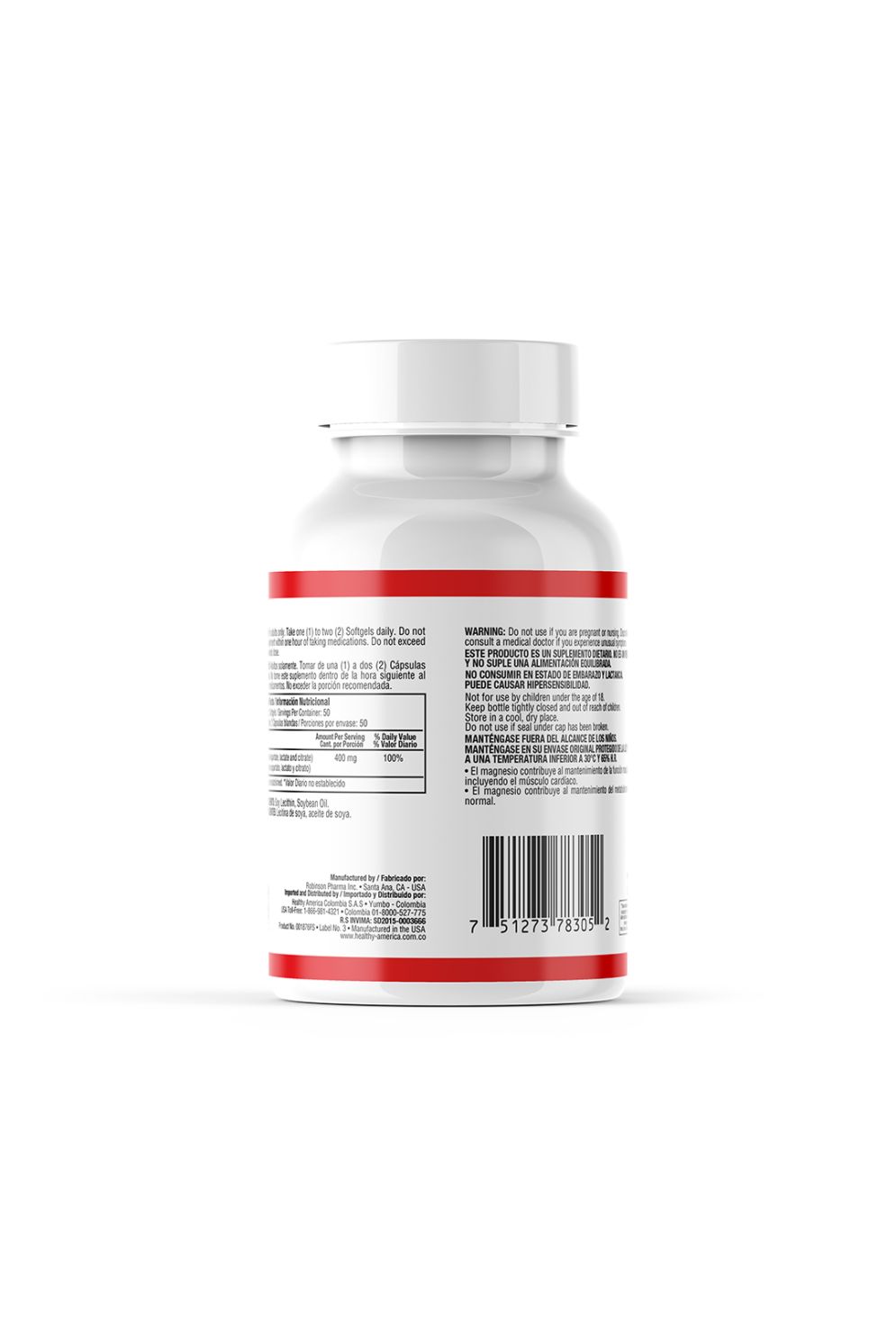 SUPER MAGNESIUM FORMULA 400 MG 100 SOFTGELS (MAGNESIUM CITRATE, ASPARTATE, AND LACTATE)